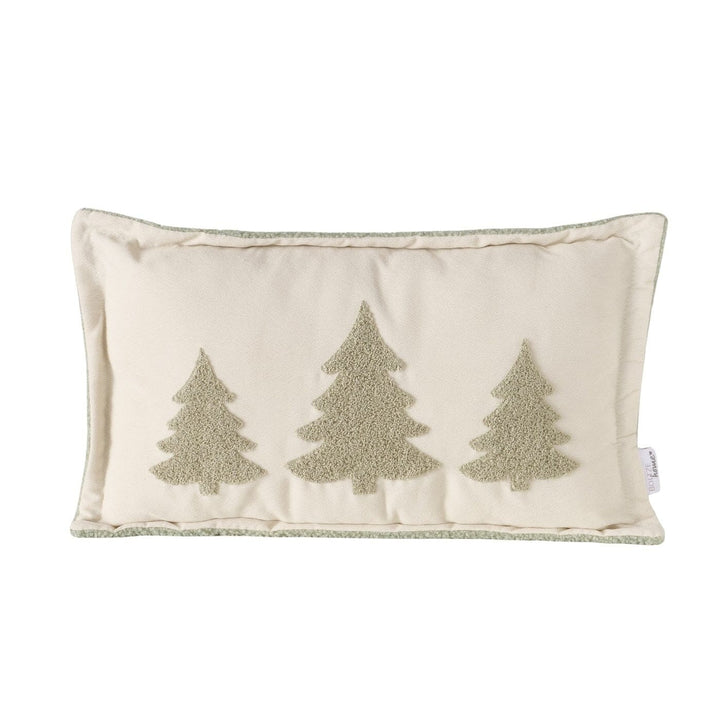 Juniper Cream & Sage Green Festive Bolster Cushion - 50x30cm Textiles 