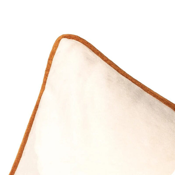 Juniper Ecru & Rust Velvet Cushion - 45 x 45cm Textiles 