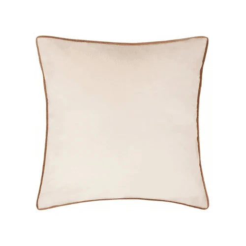 Juniper Ecru & Rust Velvet Cushion Cover - 45 x 45cm Textiles 