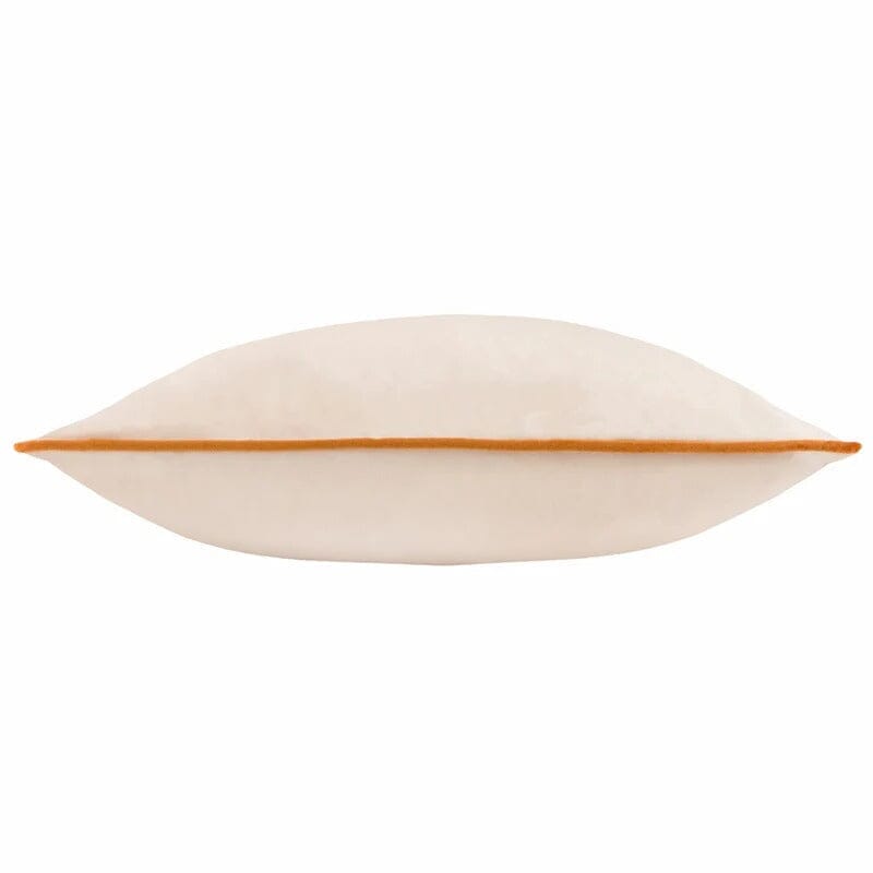 Juniper Ecru & Rust Velvet Feather Filled Cushion - 45 x 45cm Textiles 