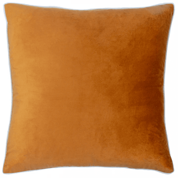Juniper Rust & Ecru Velvet Cushion - 45 x 45cm Textiles 