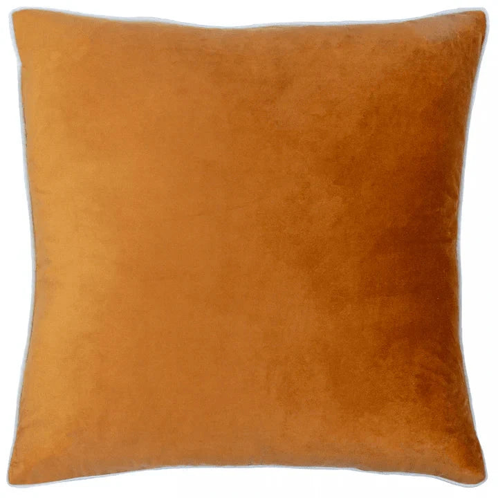 Juniper Rust & Ecru Velvet Cushion Cover - 55 x 55cm Textiles 