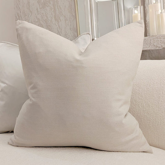 Juno Pearl Cream Linen Cushion - 50 x 50cm Textiles 