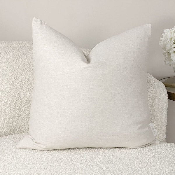 Juno Pearl Cream Linen Cushion - 50 x 50cm Textiles 
