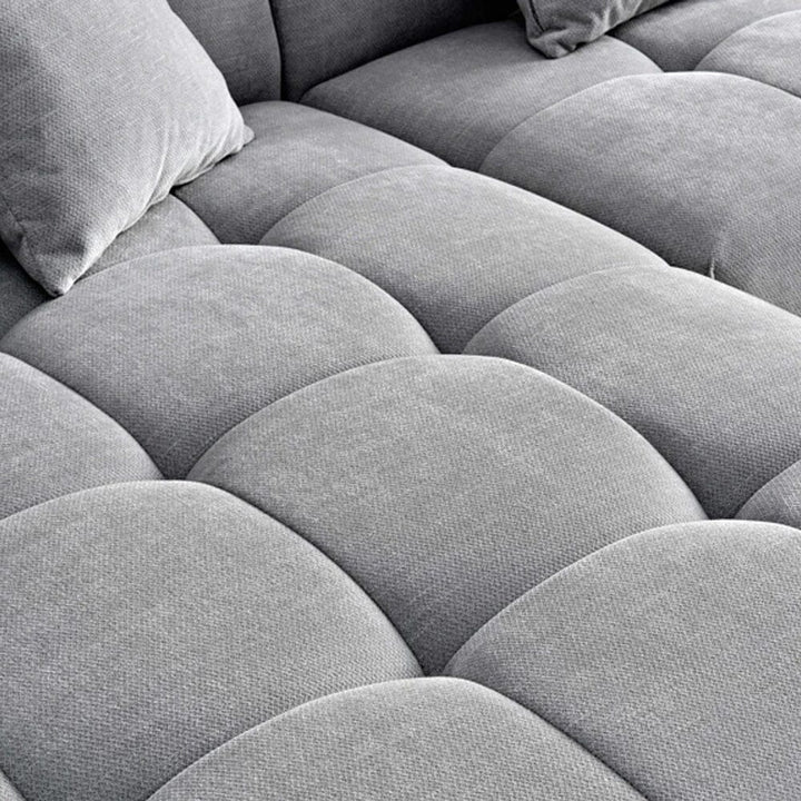 Kace Cloud Grey Boucle Tufted Sofa Range Rowen Homes