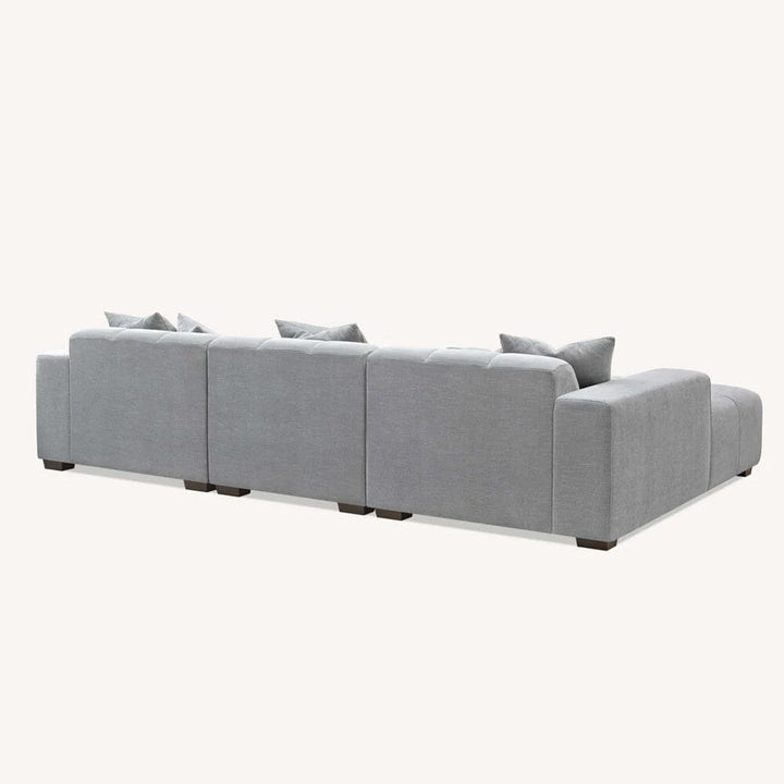 Kace Cloud Grey Boucle Tufted Sofa Range Sofa 