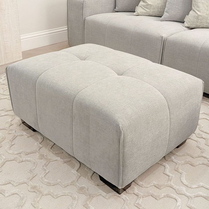 Kace Cloud Grey Boucle Tufted Sofa Range Sofa 