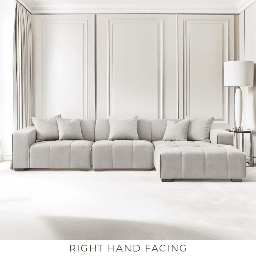 Kace Cloud Grey Boucle Tufted Sofa Range Rowen Homes
