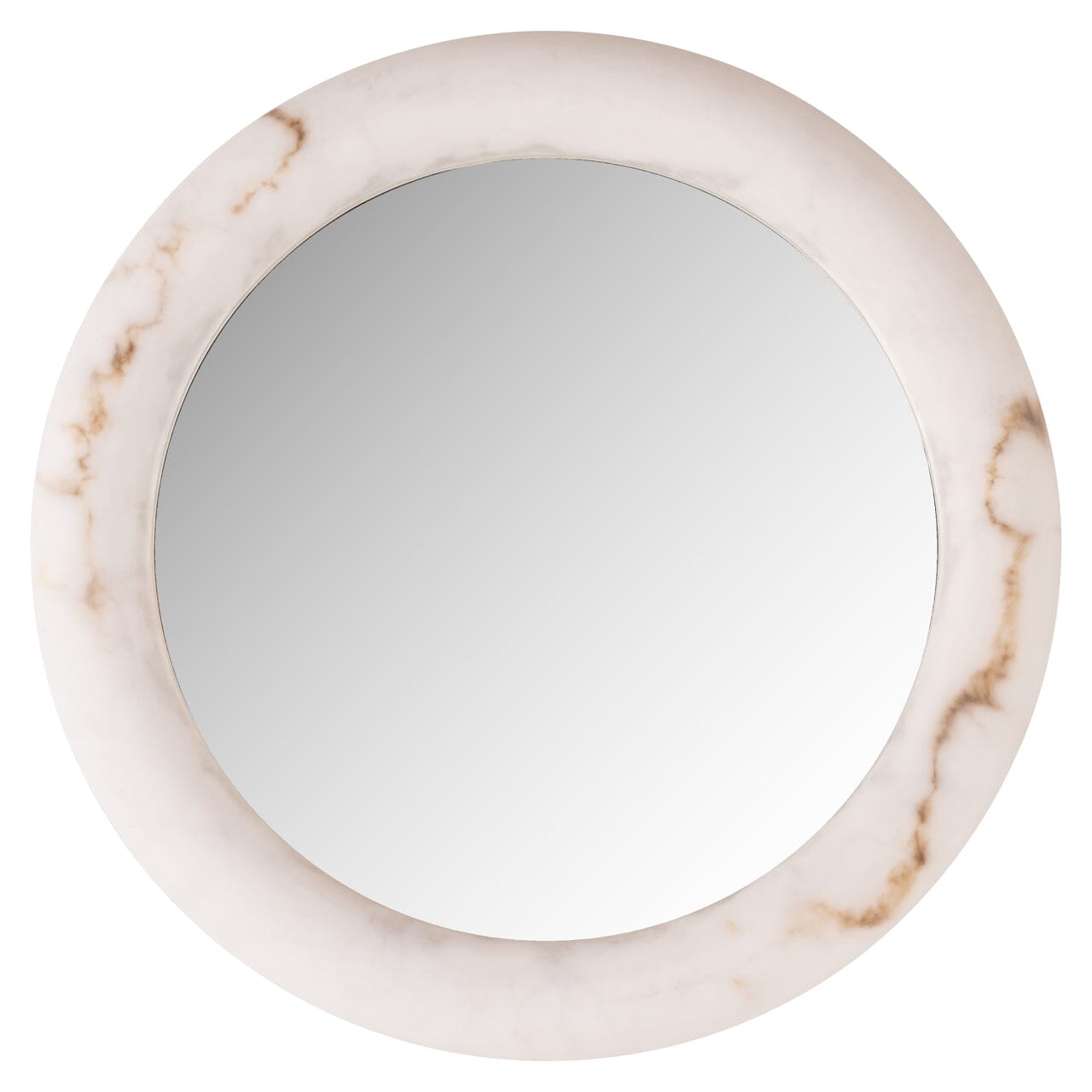 Kaelani Faux Alabaster Marble LED Wall Mirror Accessories 