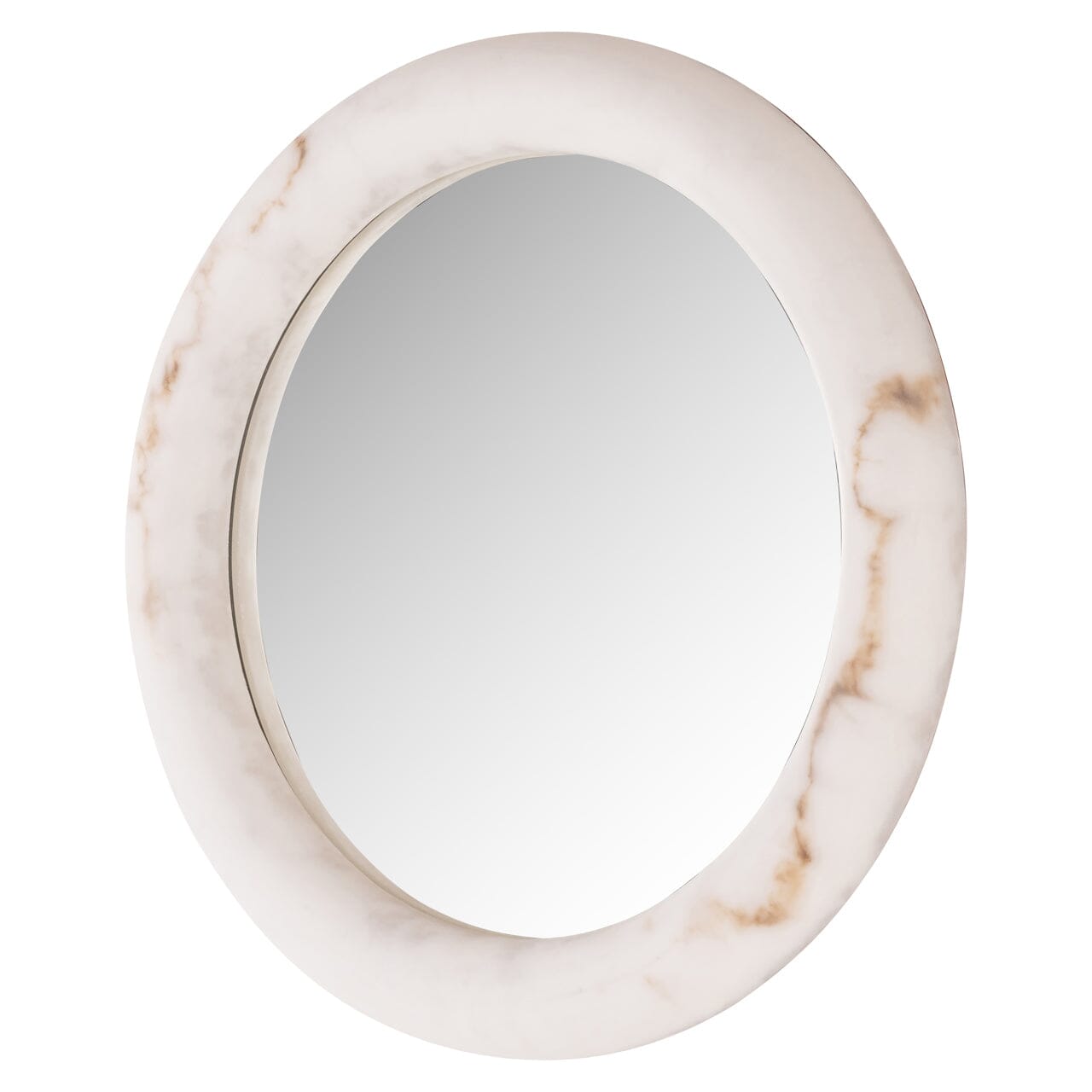Kaelani Faux Alabaster Marble LED Wall Mirror Accessories 