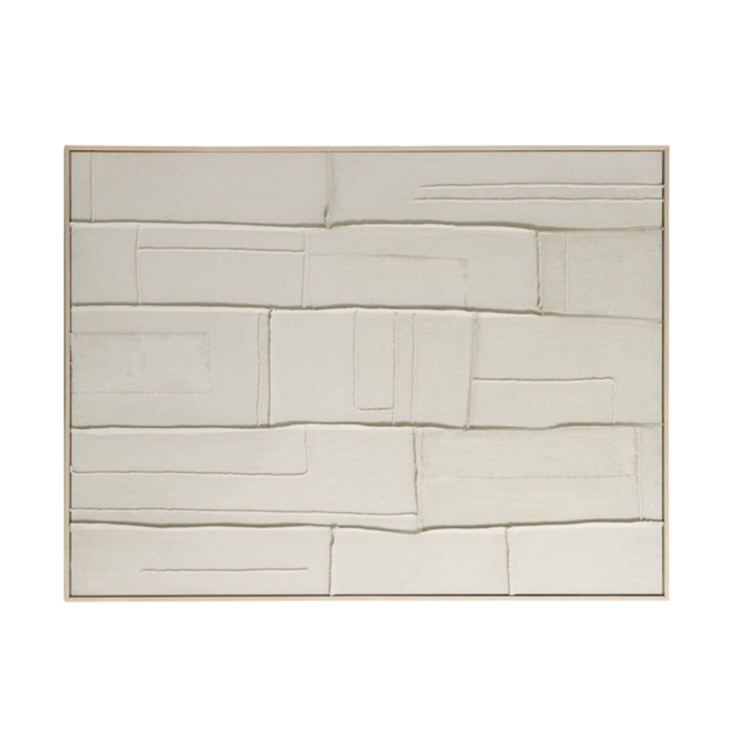 Kalo Cream Textured Framed Canvas Wall Art Accessories 
