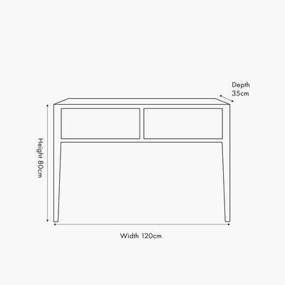 Kamala Light Grey Mango Wood 1 Drawer Console Table Furniture 