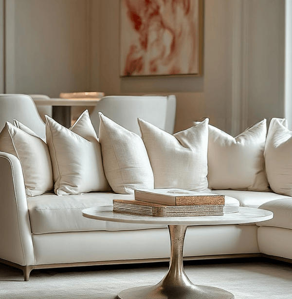 Karine Gold Coffee Table with White Marble Top Furniture 