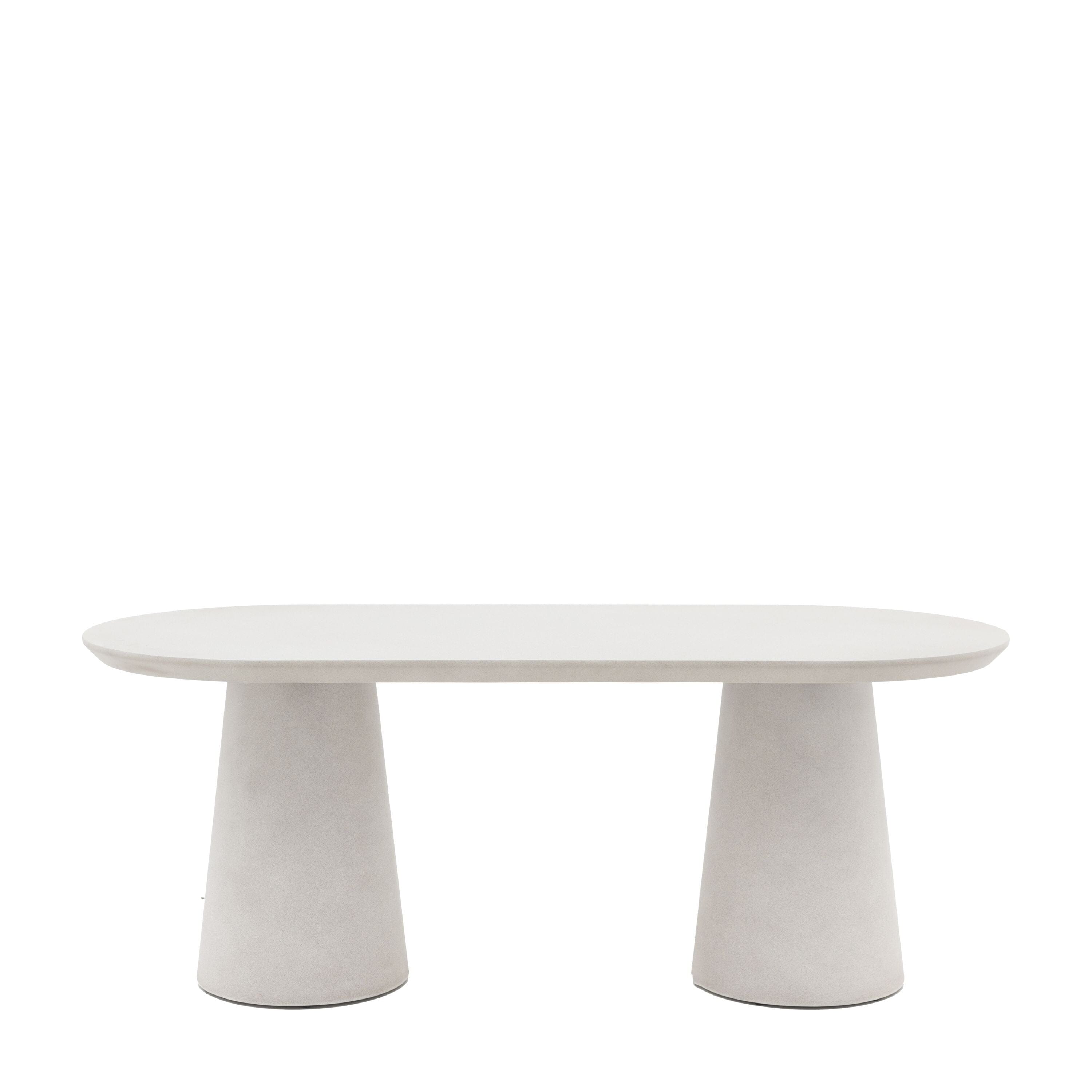 Katrina Concrete Indoor/Outdoor Oval Dining Table Furniture 