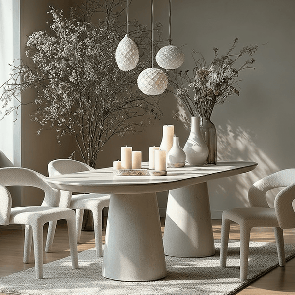 Katrina Concrete Indoor/Outdoor Oval Dining Table Furniture 