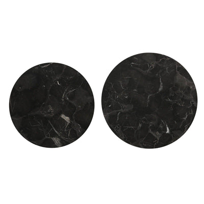 Keller Black Marble Nesting Coffee Tables Furniture 