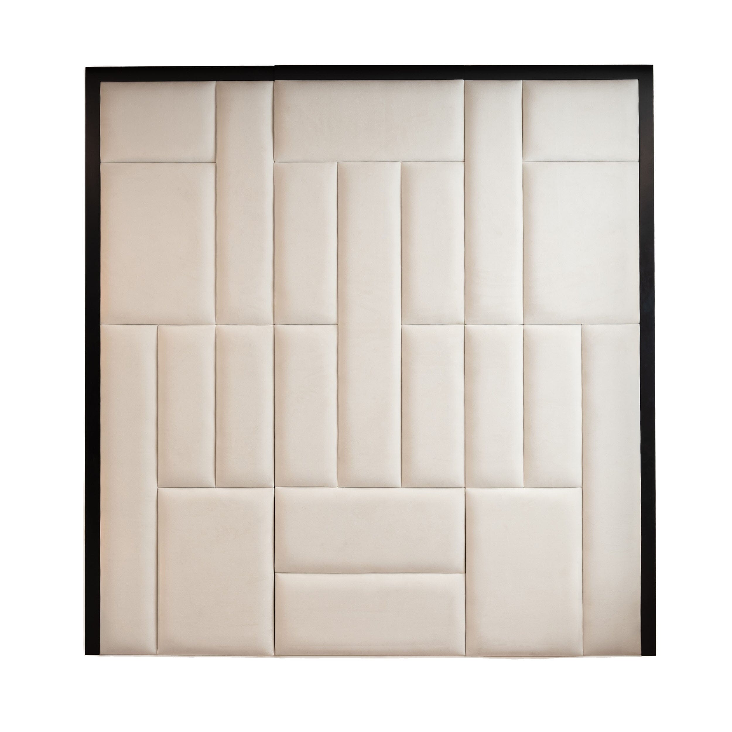 Kensington Cream Premium Headboard with Wooden Frame 