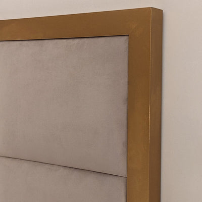 Kensington Mink & Gold Premium Abstract Half Height Headboard Beds and Headboards 
