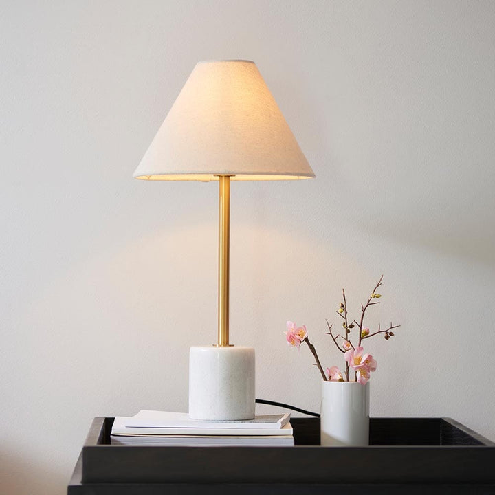 Kiara Gold & Marble Table Lamp Lighting 