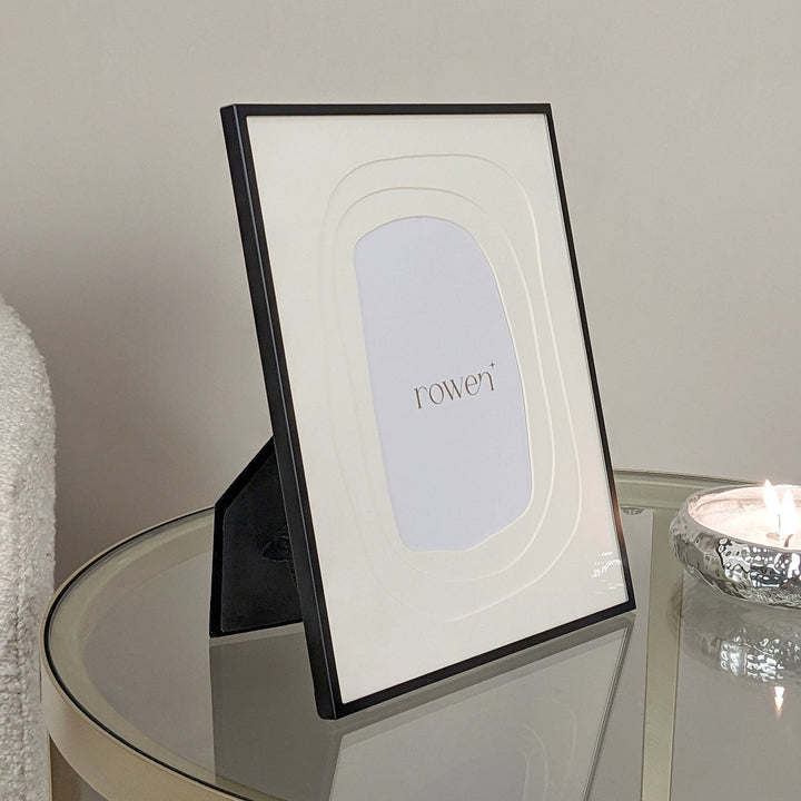 Kiera Black & Cream Multi Layered Mounted Photo Frame - 4x6" Accessories 