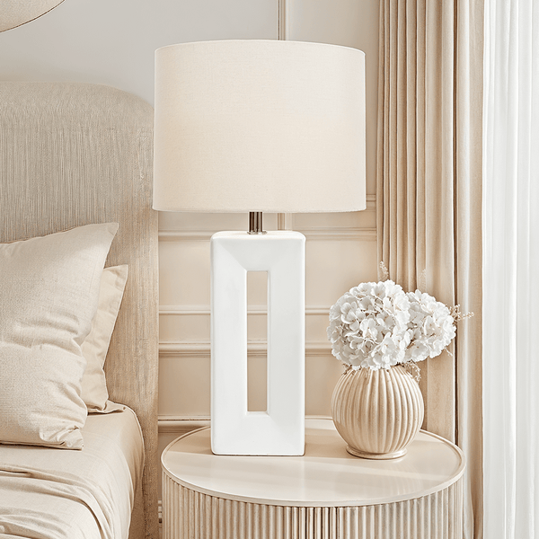 Kimia White Ceramic Table Lamp Lighting 