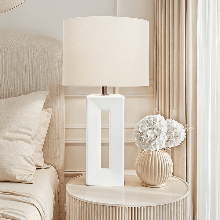 Kimia White Ceramic Table Lamp Lighting 