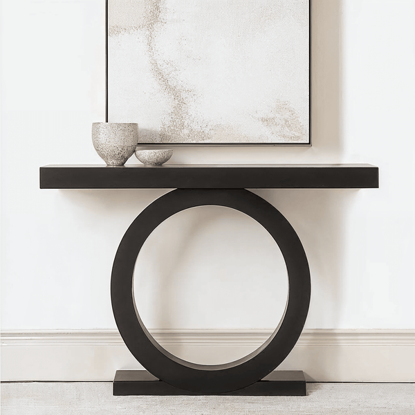 Black Rounded Console Luxury Console Tables: Style & Versatility Awaits – Rowen Homes