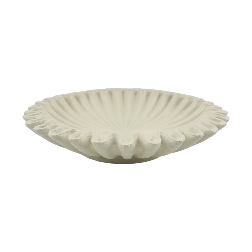Kingston White Fluted Decorative Bowl Accessories 