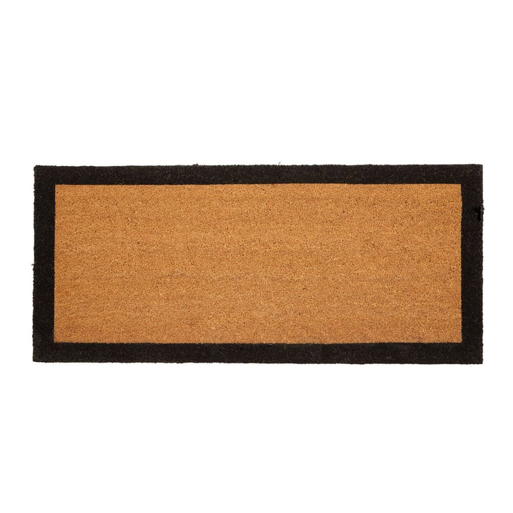 Kyla Black Border Natural Double Width Doormat Textiles 