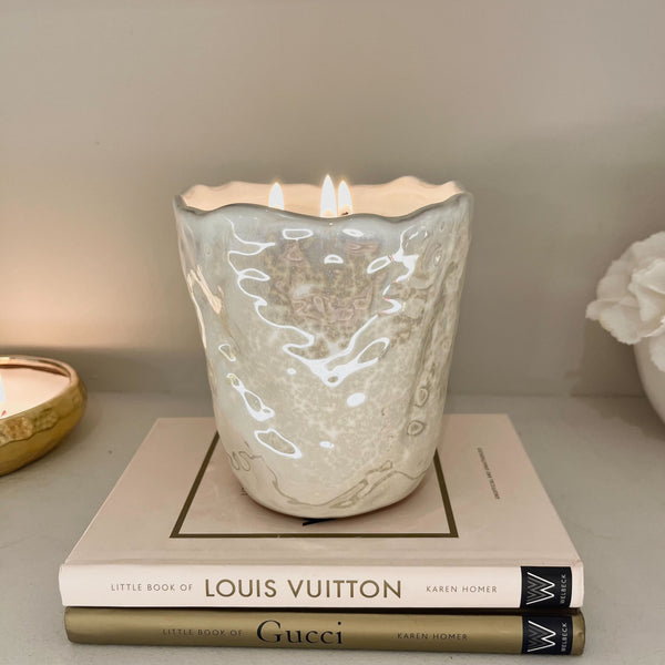 Laguna Cream Pearlescent Decorative Candle Fragrance 