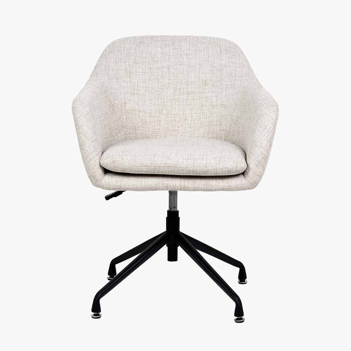 Langston Pebble Linen Swivel Adjustable Chair Furniture 