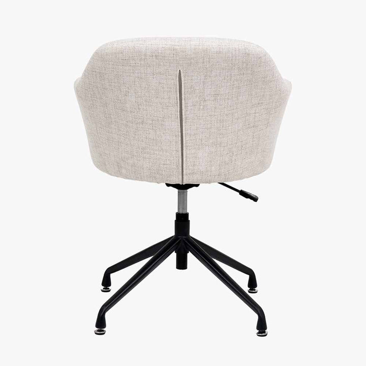 Langston Pebble Linen Swivel Adjustable Chair Furniture 