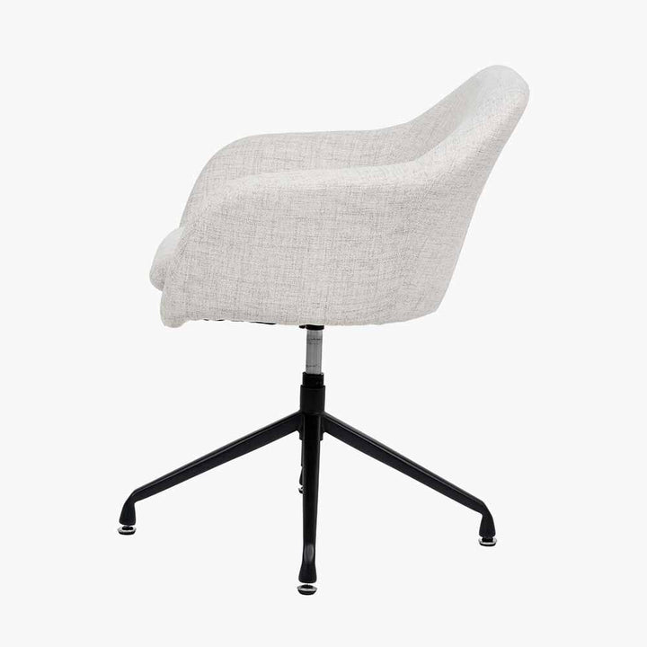 Langston Pebble Linen Swivel Adjustable Chair Furniture 