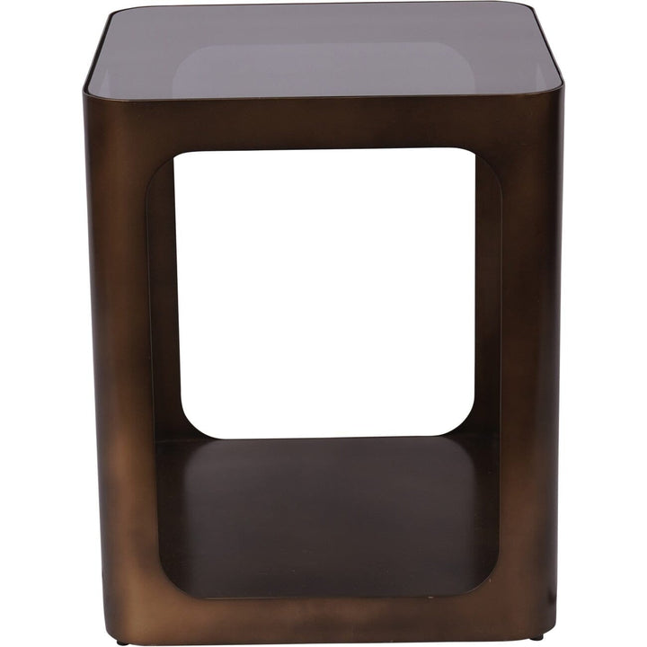 Lani Bronze Side Table with Smoked Glass Top Furniture 