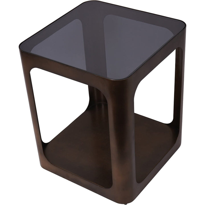 Lani Bronze Side Table with Smoked Glass Top Furniture 
