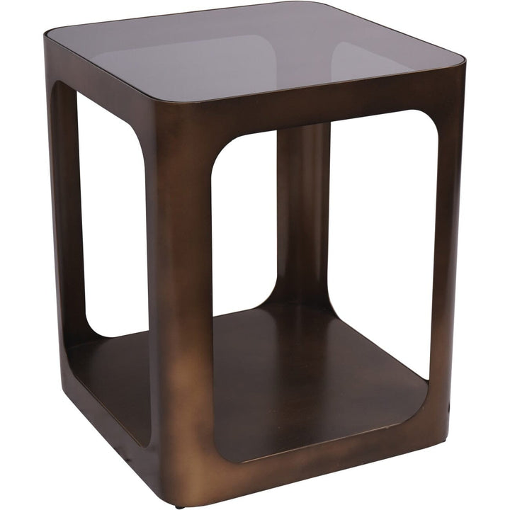 Lani Bronze Side Table with Smoked Glass Top Furniture 