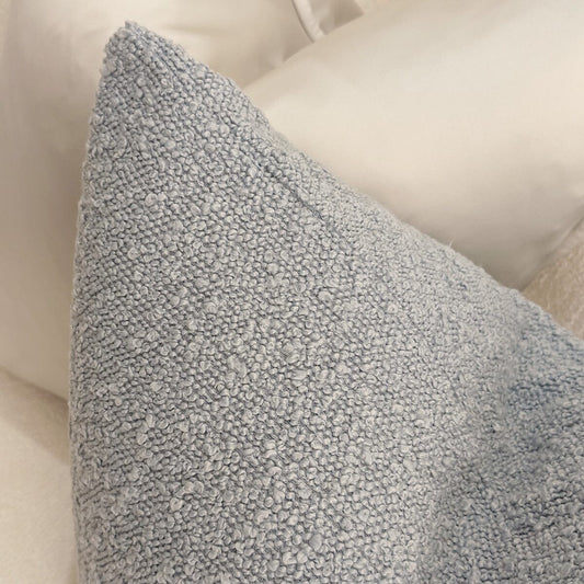 Laos Light Blue Textured Cushion - 45 x 45cm Textiles 