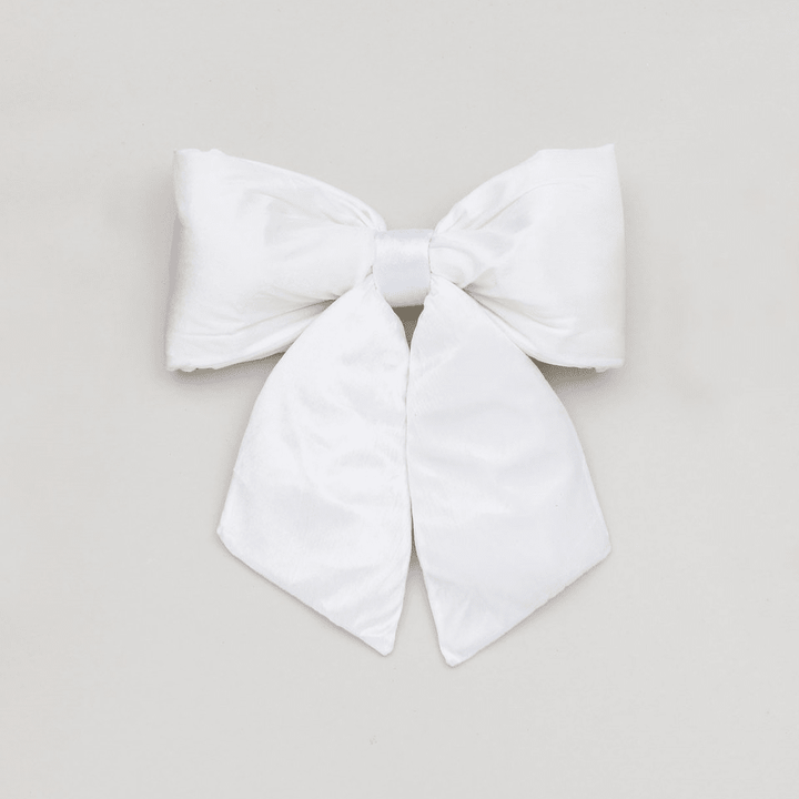 Large Cream Velvet Decorative Bow Accessories 