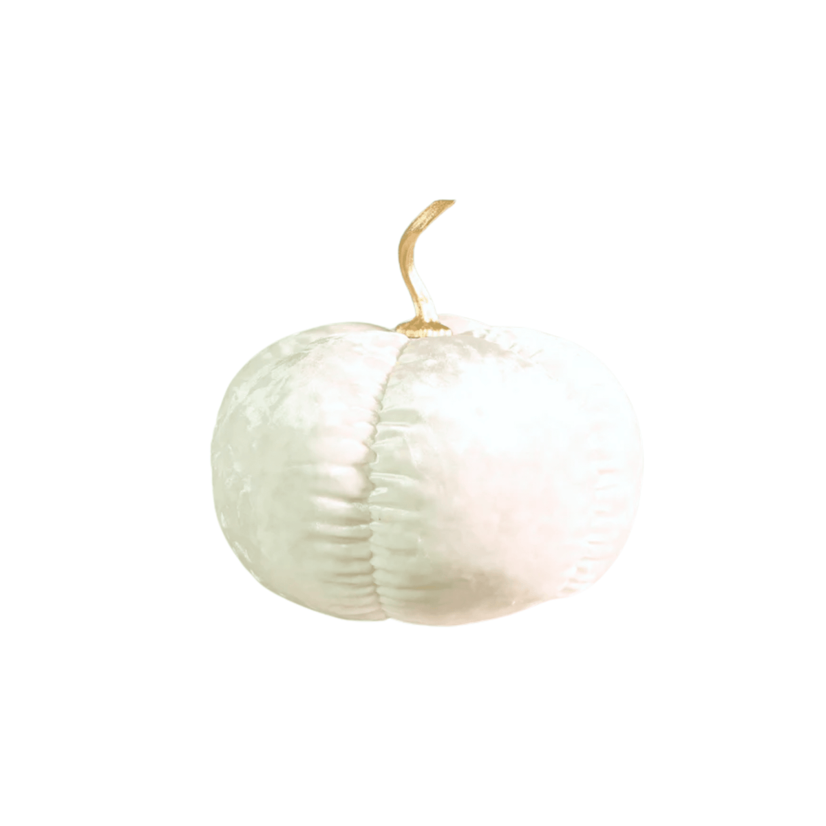 Large Cream Velvet Pumpkin Accessories 