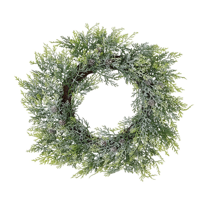 Large Frosted Pine Decorative Wreath Accessories 