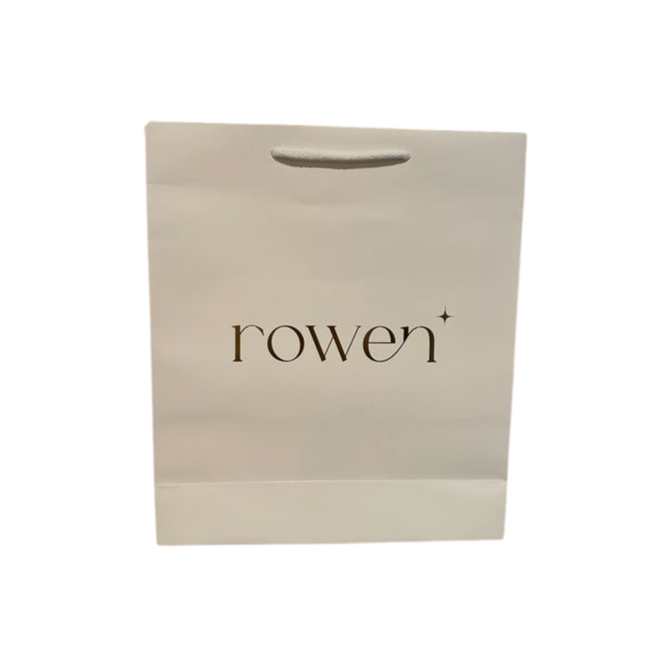 Large Rowen White & Gold Gift Bag 