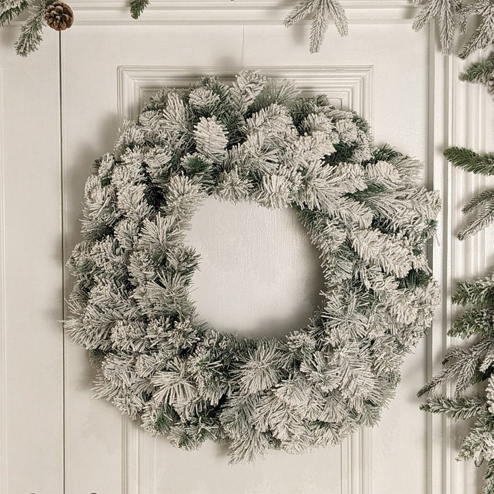 Large Snowy Pine Wreath Accessories 