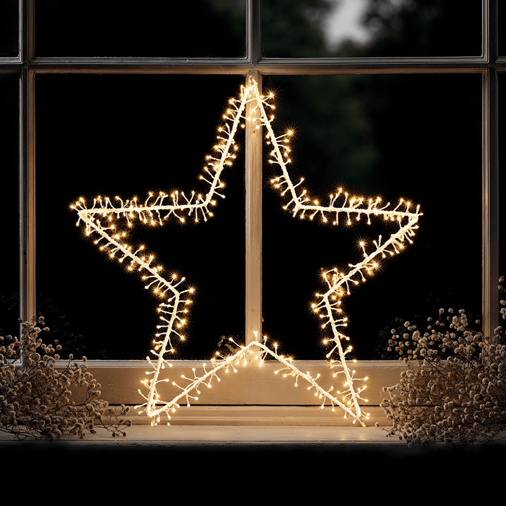 Large Warm White LED Star Decoration – Rowen Homes
