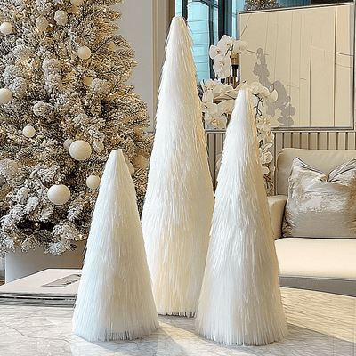 Large White Decorative Christmas Tree Ornament Accessories 