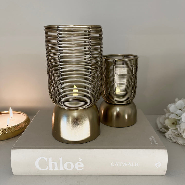 Larissa Gold Wire Decorative Candle Holder Accessories 