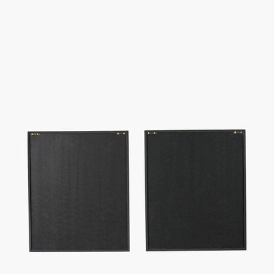 Laurel Circular Patterned Paper Wall Art with Black Frame - Set of 2 Accessories 