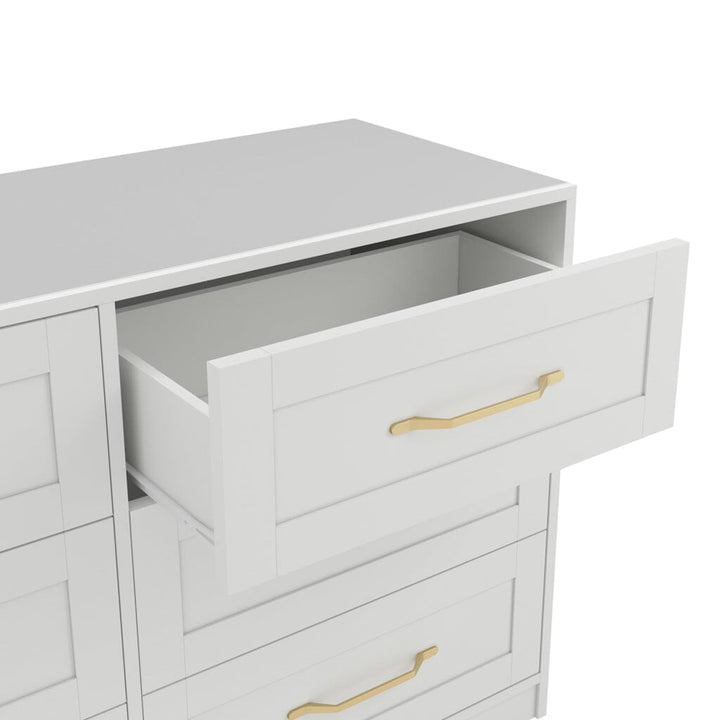 Layla White 6 Drawer Chest with Gold Handles Furniture 