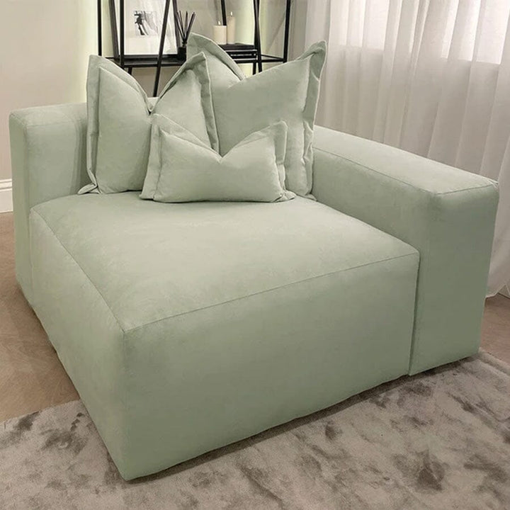 Lenox Sage Green Velvet Pillow Back Sofa Range MTO Sofa 