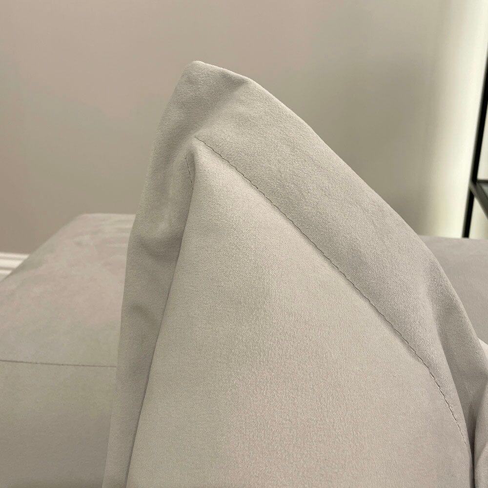Lenox Silver Velvet Pillow Back Modular Sofa Range MTO Sofa 