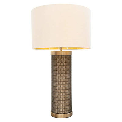 Lidmar Tall Bronze Fluted Mesh Table Lamp Lighting 